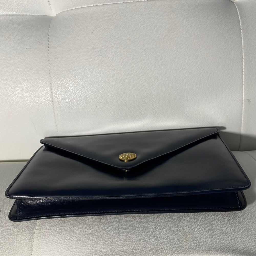 Authentic CELINE Envelope Navy Leather Clutch Bag - Picture 15 of 16